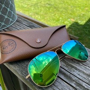 Ray-Ban Aviator Green-Mirrored